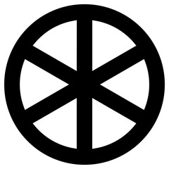 dharma wheel icon, simple vector design - obrazy, fototapety, plakaty