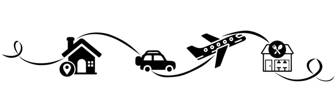 illustration of a icon travel - vector symbol travel