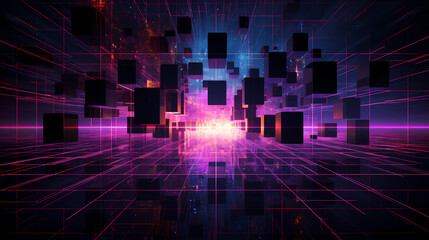 Abstract blockchain background