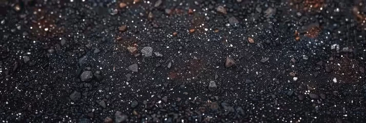 Fotobehang Black granite ,black rought  concrete texture wall background, grunge floor  cement texture, old floor, banner © Planetz