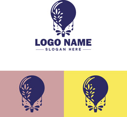 Balloon logo icon vector for business brand app icon party celebration logo balloon template