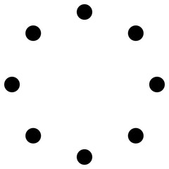 dots icon, simple vector design