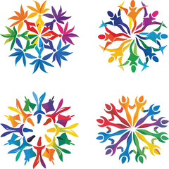 
 An icon for the logo of a human resources 002