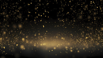 Obraz premium golden scattering lights on black background