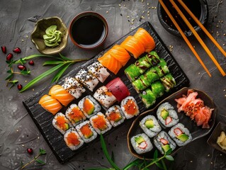 A meal of antioxidant-rich sushi