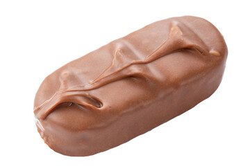 Whole chocolate bar isolated on a white background. Chocolate sweet bar. File contains clipping path.