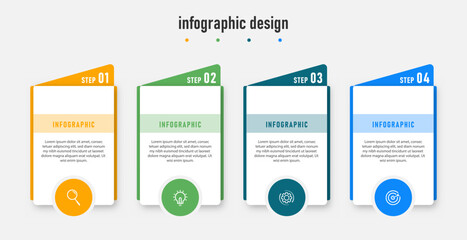 Business infographics template. timeline with 4 steps, options. can be used for workflow diagram, info chart, web design. vector illustration.
