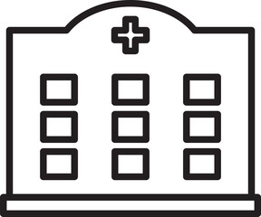 Fototapeta premium Hospital Line Icon