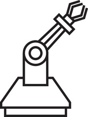 Robot Arm Line Icon