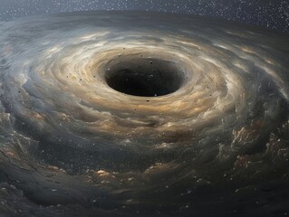The minimalist beauty of a supermassive black hole - obrazy, fototapety, plakaty