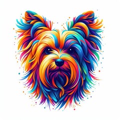 Isolated Colorful Dog on a Clear PNG Canvas, Generative AI