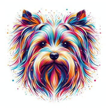 Isolated Colorful Dog on a Clear PNG Canvas, Generative AI