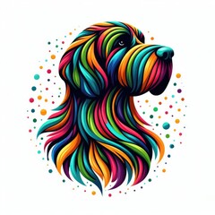 Obraz na płótnie Canvas Isolated Colorful Dog on a Clear PNG Canvas, Generative AI