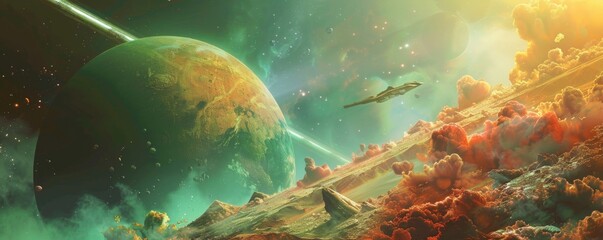 Venus reimagined as a thriving space colony in an epic space opera setting