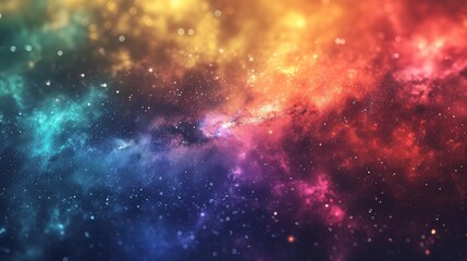 Galaxy featuring exceptionally beautiful rainbow patterns - obrazy, fototapety, plakaty