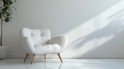 modern armchair design on white background