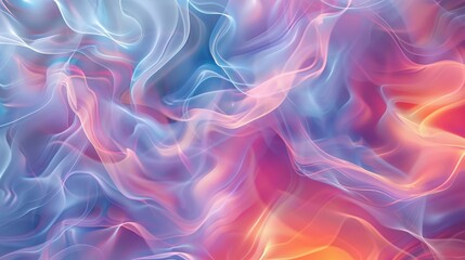 A digital tapestry of soft, flowing colors and gentle light pulses, creating a serene, hypnotic effect perfect for calming entertainment and mental health platforms - obrazy, fototapety, plakaty