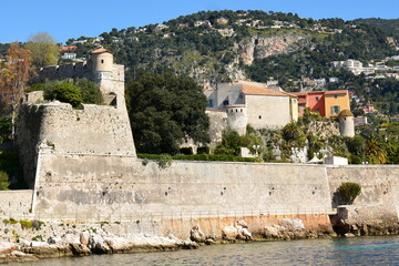 France, côte d'azur, Villefranche sur Mer, la citadelle est un ensemble défensif polygonal entouré de remparts situé dans un endroit stratégique.