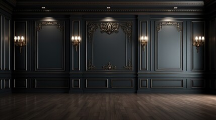 Opulent vacant room for your advertising needs