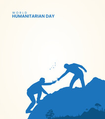 World Humanitarian Day, Humanitarian concept design, 3d illustrations.