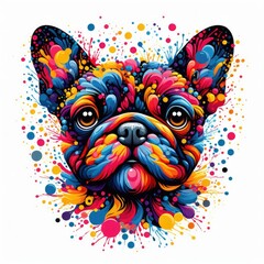 Isolated Colorful Dog on a Clear PNG Canvas, Generative AI