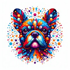 Isolated Colorful Dog on a Clear PNG Canvas, Generative AI