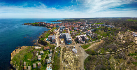 Aerial view of Bulgarian seaside town Ahtopol
