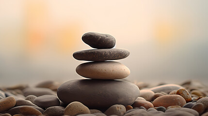 Fototapeta na wymiar Close-up picture of zen stones