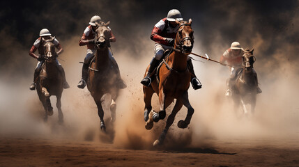 Naklejka premium Polo background, competition moment, photo shoot