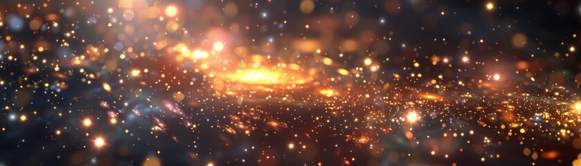 Fototapeta na wymiar Galaxy cluster as a symphony of light