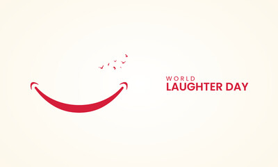World Laugusthter Day, smile face concept, design for banner, poster vector illustration