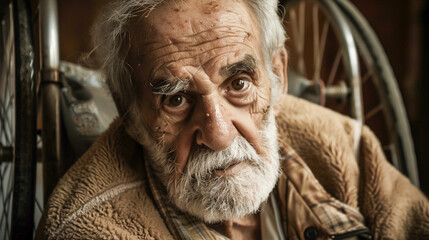 Portrait of seniors facing neglect and mistreatment and the need for elder care protection. 