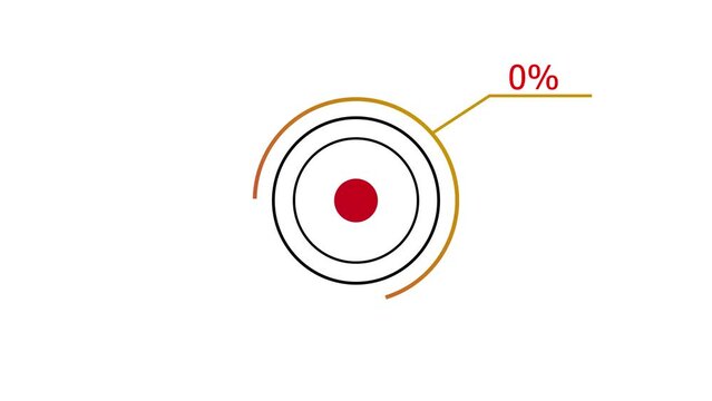 12% complete loading circle  icon Infographics animation.