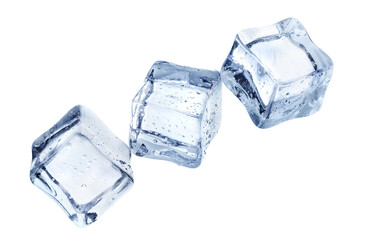 Three delicious ice cubes cut out