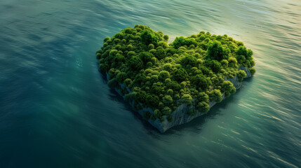 heart shaped island AI
