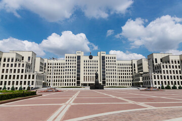 The House of the Government of the Republic of Belarus is located in Minsk, Belarus.