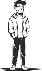 Stylish Men in Vector Illustrating Male Fashion