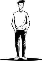 Fototapeta premium Expressing Personality Male Vector Illustrations