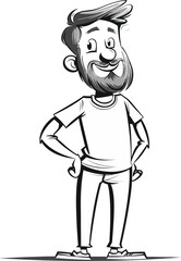 Illustrated Strength Dynamic Vector Depictions of Masculine Identity