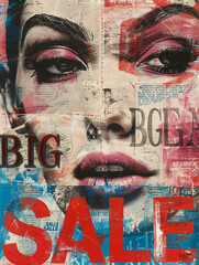 Big sale poster business background advestisement.