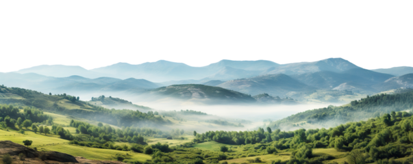 Picturesque mountain landscape, cut out