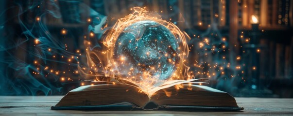 Ancient wizards use blockchain to cast spells - obrazy, fototapety, plakaty