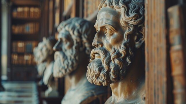 Ancient Greek philosophers debating AI ethics