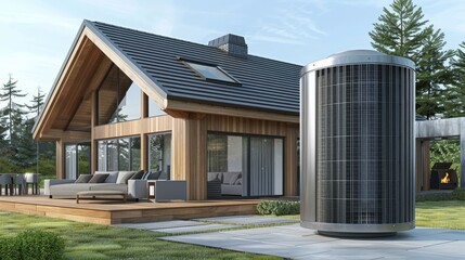  Heater & Lounge - House design includes a bulky heater in front, cozy l