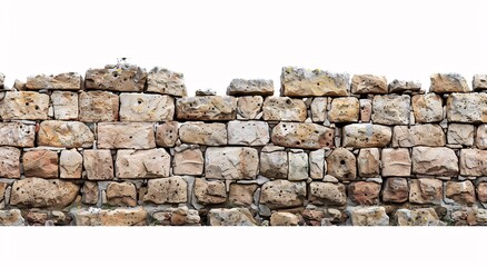 Rock Wall with a Modern Twist A Blend of Stone and Concrete Generative AI