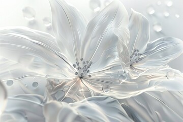 Frosted Flower A White Blossom in the Fog Generative AI