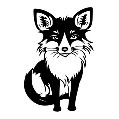 Obraz premium Fox Illustration: Captivating Image of a Sly and Agile Predator