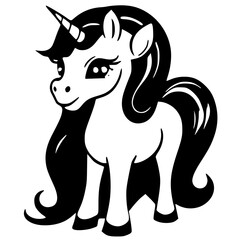 Fototapeta premium Enchanting Unicorn Art: Whimsical Illustration of a Magical Being