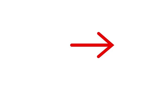 Directional arrow sign, arrow loading icon animation.