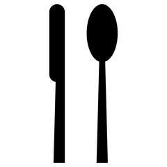 knife spoon icon, simple vector design - obrazy, fototapety, plakaty